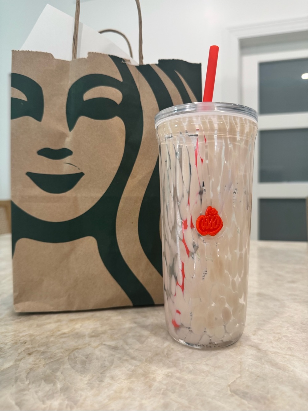 NWT 🎃🍁Starbucks 2026 PSL Society Glass Cold Cup Tumbler 16oz